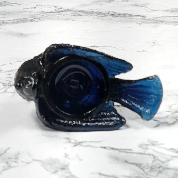 Degenhart Glass Bird & Berry Trinket Paperweight Open Salt Vtg - Picture 7 of 8